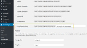 Permalänkar i wordpress
